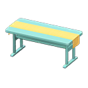 Animal Crossing Items Simple table Yellow Cloth Blue