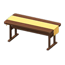 Animal Crossing Items Simple table Yellow Cloth Brown