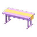 Animal Crossing Items Simple table Yellow Cloth Purple