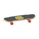 Animal Crossing Items Skateboard Gyroid Sticker Black