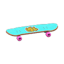 Animal Crossing Items Skateboard Gyroid Sticker Blue