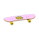 Animal Crossing Items Skateboard Gyroid Sticker Pink