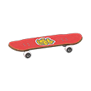 Animal Crossing Items Skateboard Gyroid Sticker Red