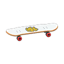 Animal Crossing Items Skateboard Gyroid Sticker White