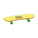 Animal Crossing Items Skateboard Gyroid Sticker Yellow