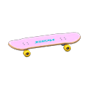 Animal Crossing Items Skateboard Message Sticker Pink