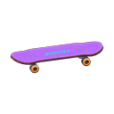 Animal Crossing Items Skateboard Message Sticker Purple