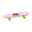 Animal Crossing Items Skateboard Sushi Sticker Pink