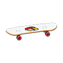 Animal Crossing Items Skateboard Sushi Sticker White