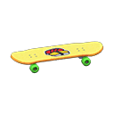 Animal Crossing Items Skateboard Sushi Sticker Yellow