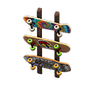 Animal Crossing Items Skateboard wall rack Damaged