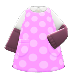 Animal Crossing Items Sleeved Apron Pink