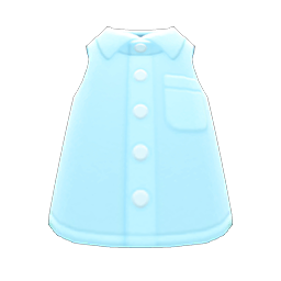 Animal Crossing Items Sleeveless Dress Shirt Blue