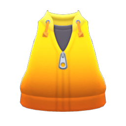 Animal Crossing Items Sleeveless Parka Orange