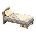 Animal Crossing Items Sloppy bed Beige Bedding color Ash brown