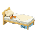 Animal Crossing Items Sloppy bed Beige Bedding color Light wood