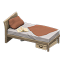 Animal Crossing Items Sloppy bed Brown Bedding color Ash brown