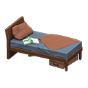 Animal Crossing Items Sloppy bed Brown Bedding color Dark wood