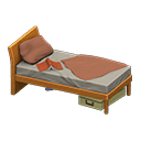 Animal Crossing Items Sloppy bed Brown Bedding color Natural wood