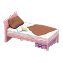 Animal Crossing Items Sloppy bed Brown Bedding color Pink