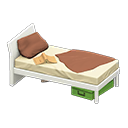 Animal Crossing Items Sloppy bed Brown Bedding color White