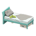 Animal Crossing Items Sloppy bed Gray Bedding color Light blue