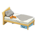 Animal Crossing Items Sloppy bed Gray Bedding color Light wood