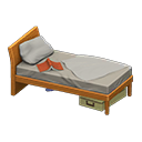 Animal Crossing Items Sloppy bed Gray Bedding color Natural wood