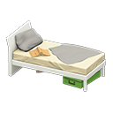 Animal Crossing Items Sloppy bed Gray Bedding color White