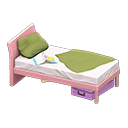 Animal Crossing Items Sloppy bed Green Bedding color Pink