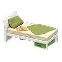 Animal Crossing Items Sloppy bed Green Bedding color White