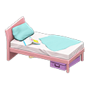 Animal Crossing Items Sloppy bed Light blue Bedding color Pink