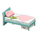 Animal Crossing Items Sloppy bed Pink Bedding color Light blue