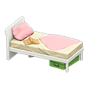 Animal Crossing Items Sloppy bed Pink Bedding color White