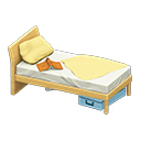 Animal Crossing Items Sloppy bed Yellow Bedding color Light wood