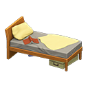 Animal Crossing Items Sloppy bed Yellow Bedding color Natural wood