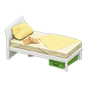 Animal Crossing Items Sloppy bed Yellow Bedding color White