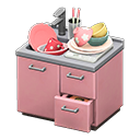 Animal Crossing Items Sloppy sink Pink