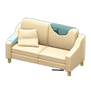 Animal Crossing Items Sloppy sofa Dark green Discarded clothing Beige