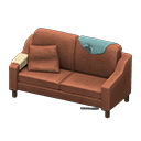 Animal Crossing Items Sloppy sofa Dark green Discarded clothing Brown