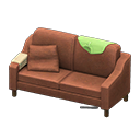 Animal Crossing Items Sloppy sofa Light green Discarded clothing Brown