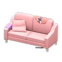 Animal Crossing Items Sloppy sofa Pink Discarded clothing Pink