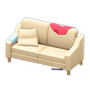 Animal Crossing Items Sloppy sofa Red Discarded clothing Beige