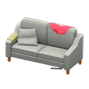 Animal Crossing Items Sloppy sofa Red Discarded clothing Gray