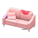 Animal Crossing Items Sloppy sofa Red Discarded clothing Pink