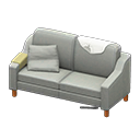 Animal Crossing Items Sloppy sofa White Discarded clothing Gray