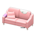 Animal Crossing Items Sloppy sofa White Discarded clothing Pink