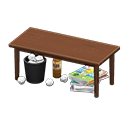 Animal Crossing Items Sloppy table Sports Discarded magazines Dark wood