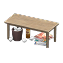 Animal Crossing Items Sloppy table Travel Discarded magazines Ash brown