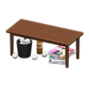 Animal Crossing Items Sloppy table Weekly news Discarded magazines Dark wood